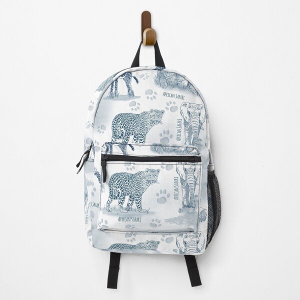 Item preview, Serene Safari Toile - Blue African Wildlife Pattern designed and sold by CJ Creations.