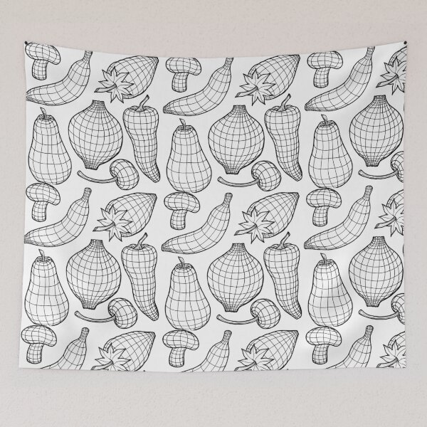 Item preview, Cross Contour Fruits & Vegetables designed and sold by StudioRosebud.