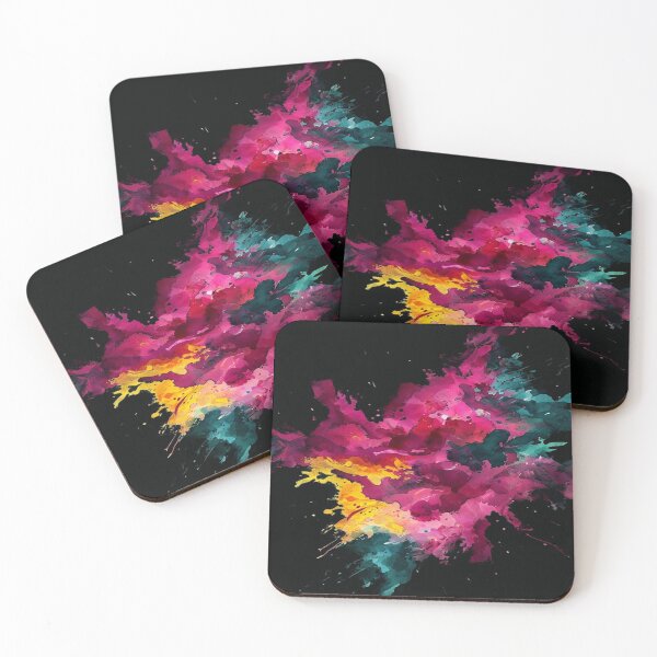 Item preview, Overlapping color pattern with black background designed and sold by saly55887.