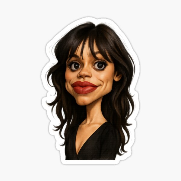 Item preview, Jenna Ortega Caricature designed and sold by The Caricature Shop.