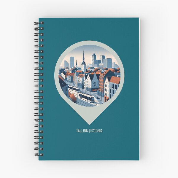 Item preview, Tallinn Estonia 80s Comic Style City Art – Retro AI Design for T-Shirts, Hoodies, Gifts & Travel Accessories designed and sold by knalpot-design.