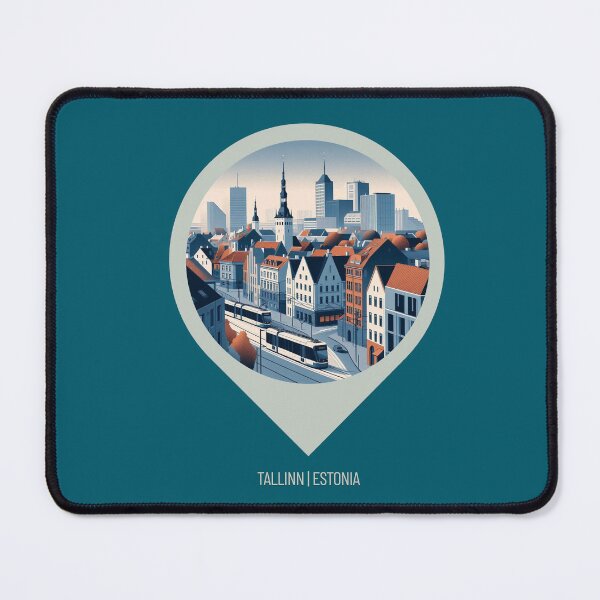 Item preview, Tallinn Estonia 80s Comic Style City Art – Retro AI Design for T-Shirts, Hoodies, Gifts & Travel Accessories designed and sold by knalpot-design.