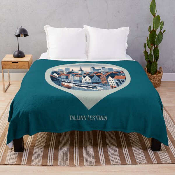 Item preview, Tallinn Estonia 80s Comic Style City Art – Retro AI Design for T-Shirts, Hoodies, Gifts & Travel Accessories designed and sold by knalpot-design.