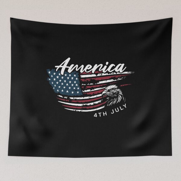 Item preview, USA Eagle with Flag – Grunge Independence Day Art designed and sold by Fragy72.