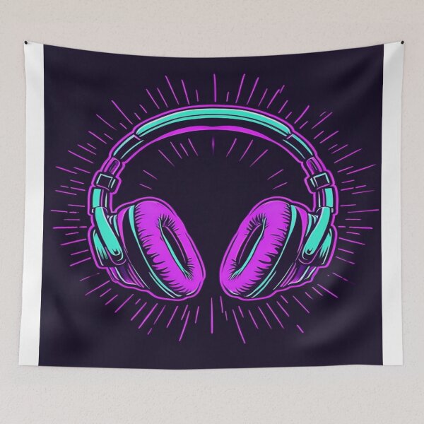 Item preview, Colorful headphones design designed and sold by saly55887.