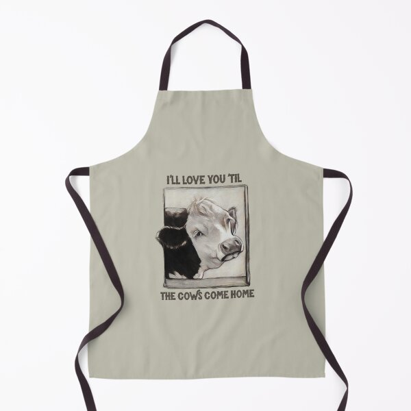 Item preview, Love You 'Til The COWS Come Home with Drawing of Sweet Cow designed and sold by JoyfulWhimsy.