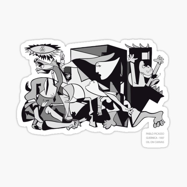 Pablo Picasso Guernica 1937 Artwork Reproduction Sticker