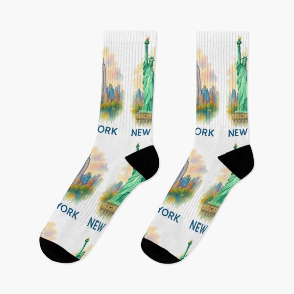 Item preview, Statue of Liberty & Skyline – New York in Watercolor - USA designed and sold by Design-Fabrik.