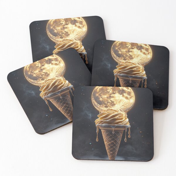 Item preview, Moon shaped ice cream design designed and sold by saly55887.