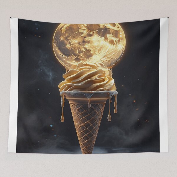 Item preview, Moon shaped ice cream design designed and sold by saly55887.