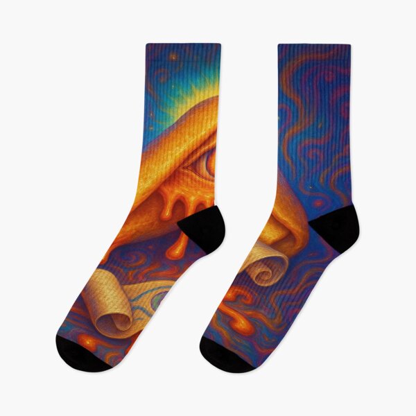 Item preview, Melting Fortune Cookie | Psychedelic Prophecy Poster designed and sold by buzzprints1234.