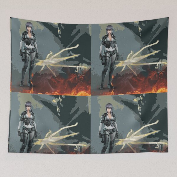 Item preview, Blazing Boldness – Fearless Comic Girl with Fire Ground designed and sold by GraphixKing999.