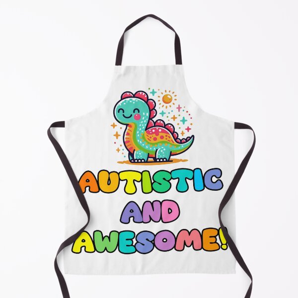 Item preview, Autistic and Awesome Cute Dinosaur Rainbow designed and sold by Dopamine Glitch.