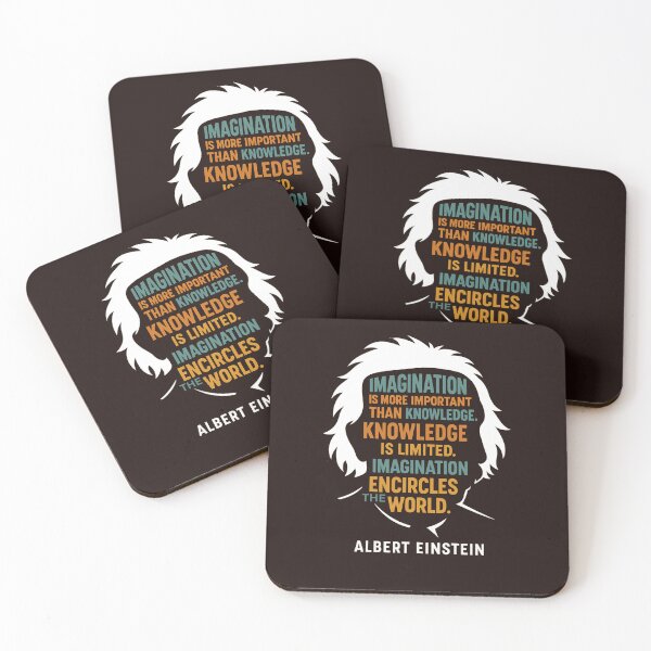 Item preview, Albert Einstein Quote Silhouette | Imagination Typography Design designed and sold by Sandy's Cheeky Studio.