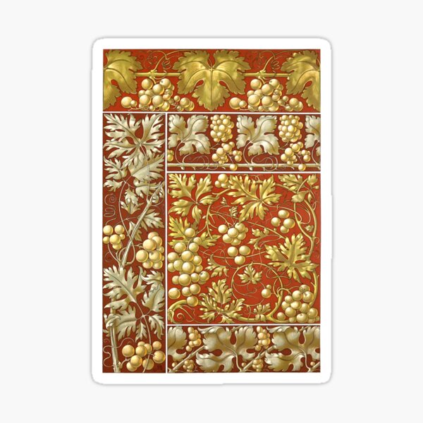 Item preview, Art Nouveau Grapes and Grapevines designed and sold by Pixelchicken.