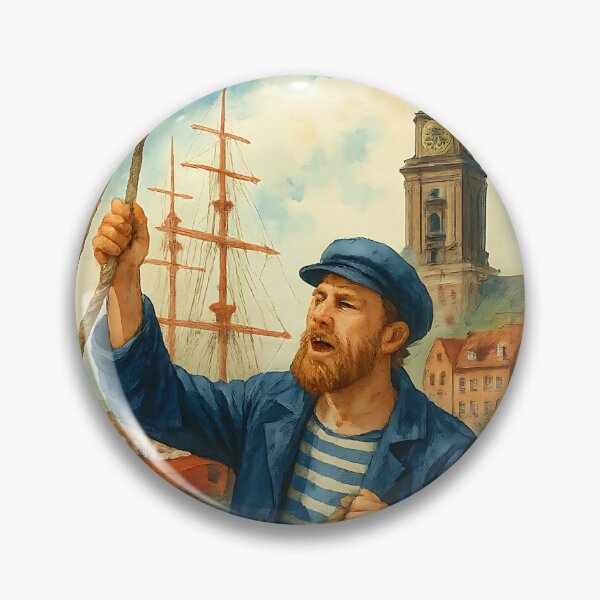 Item preview, Hamburg Ahoy – Sailor & Harbor in Watercolor Style designed and sold by Design-Fabrik.