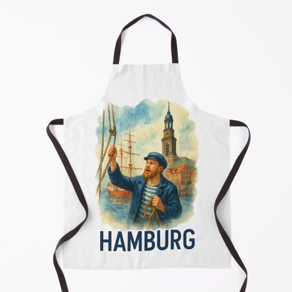 Item preview, Hamburg Ahoy – Sailor & Harbor in Watercolor Style designed and sold by Design-Fabrik.