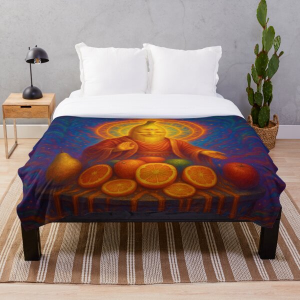 Aperçu de l'œuvre Banana Cult Leader | Psychedelic Fruit Prophet Print créée et vendue par buzzprints1234.