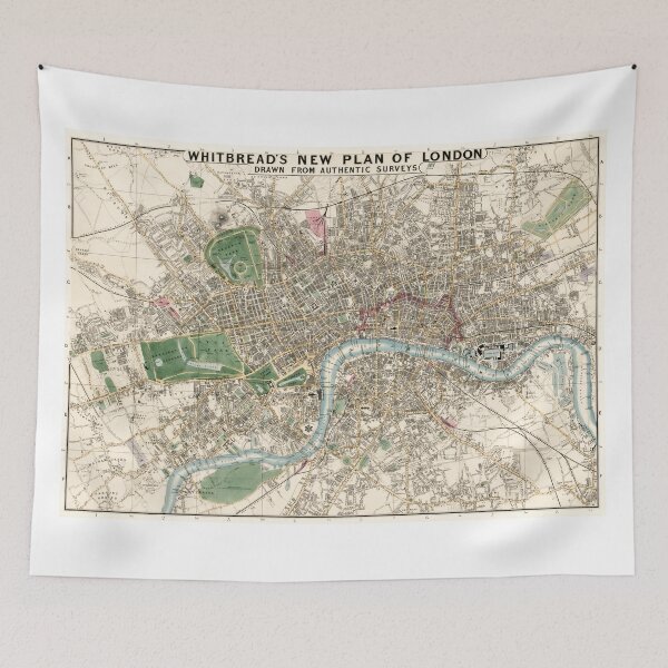 Item preview, Whitebreads New Plan Of London Vintage Map designed and sold by Angry Swan Designs.