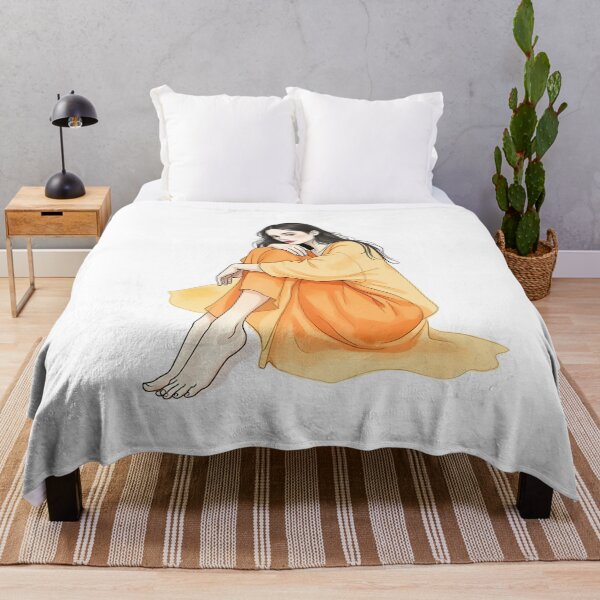Artikelvorschau, Heitere Frau in Orange - Minimalistische elegante Kunst entworfen und verkauft von VA Design.