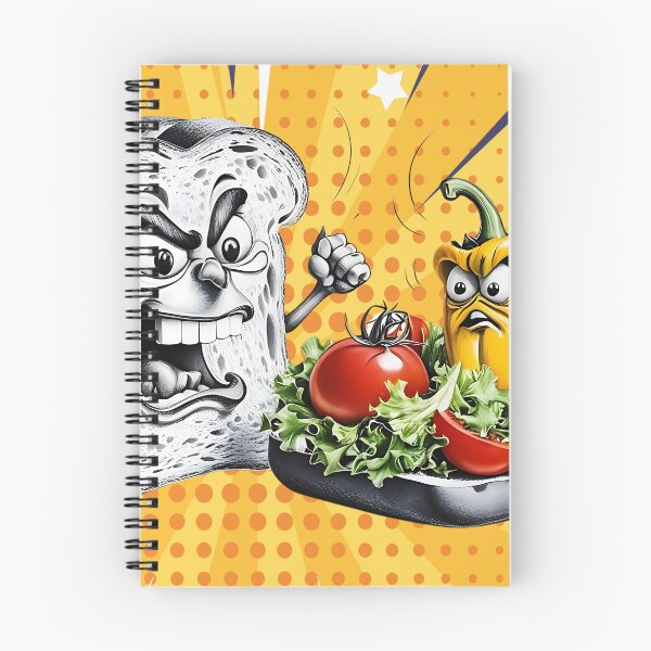 Item preview, Angry Bread vs Scared Veggies – Funny Pop Art Cartoon Design designed and sold by Angellacelin.