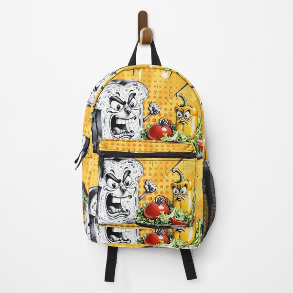 Item preview, Angry Bread vs Scared Veggies – Funny Pop Art Cartoon Design designed and sold by Angellacelin.