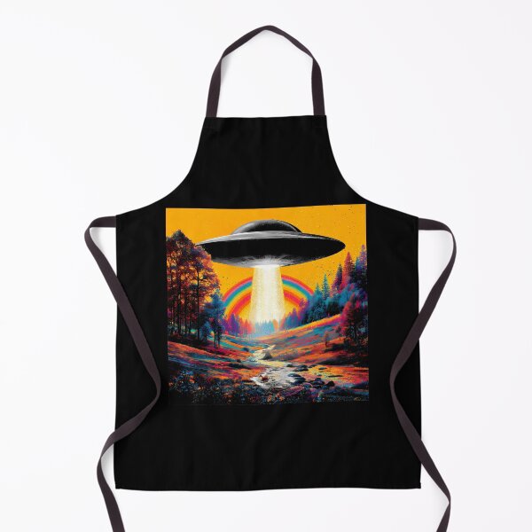 Item preview, UFO Trippy Psychedelia Poster designed and sold by AwesomeAiArt.