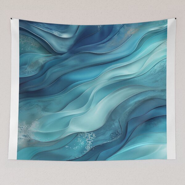 Item preview, Surreal view in shades of blue designed and sold by saly55887.