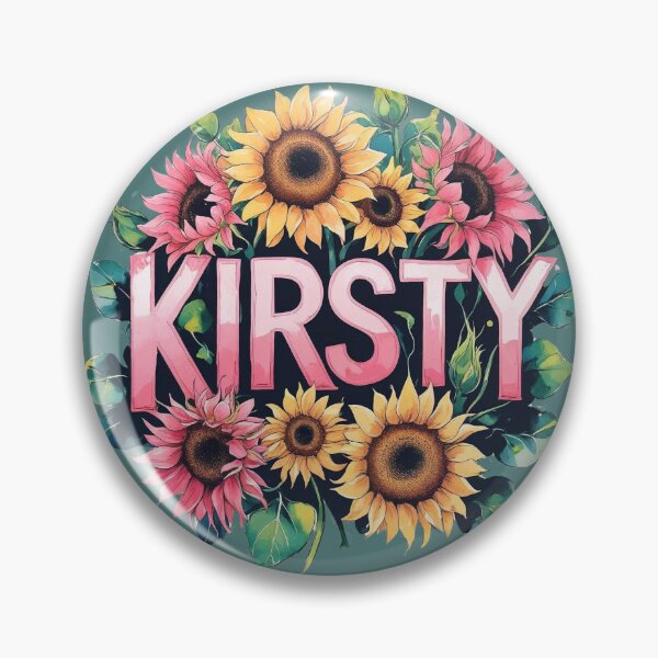 Item preview,  Kirsty Name Sunflower Text designed and sold by MoonMonkeyNbear.