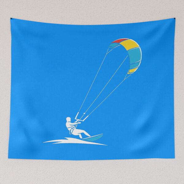 Item preview, Dynamic Kiteboarding Action – Vibrant Water Sport Illustration designed and sold by Cloud-Riders.