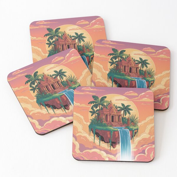 Item preview, Tropical landscape at sunset, surreal style. designed and sold by Lilashakti ⭐️ ⭐️ ⭐️ ⭐️ ⭐️.
