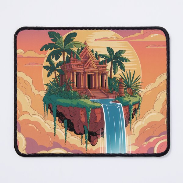 Item preview, Tropical landscape at sunset, surreal style. designed and sold by Lilashakti ⭐️ ⭐️ ⭐️ ⭐️ ⭐️.