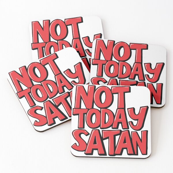 Item preview, Not Today Satan – Funny Christian Quote Typography Design designed and sold by Winnz-store2024.