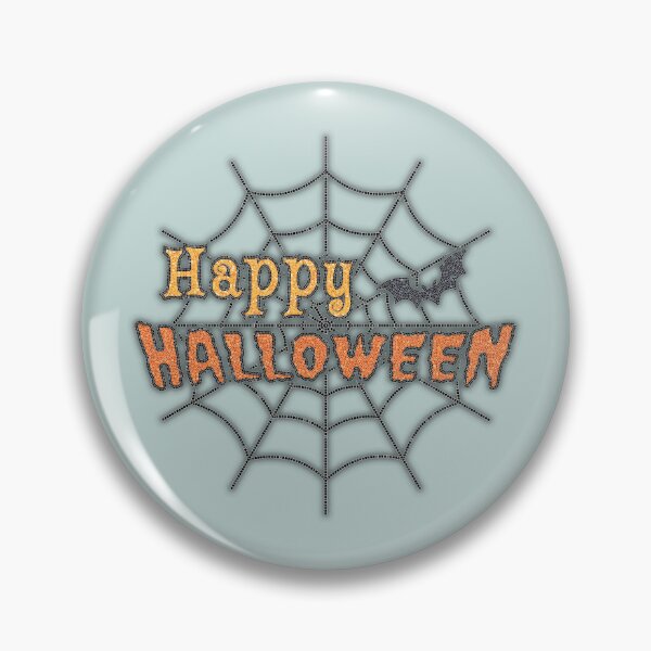 Item preview, Fun 'Happy Halloween' Mosaic Tile Typography with Spiderweb & Bat designed and sold by trepiu.