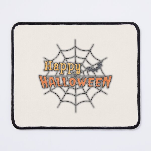 Item preview, Fun 'Happy Halloween' Mosaic Tile Typography with Spiderweb & Bat designed and sold by trepiu.