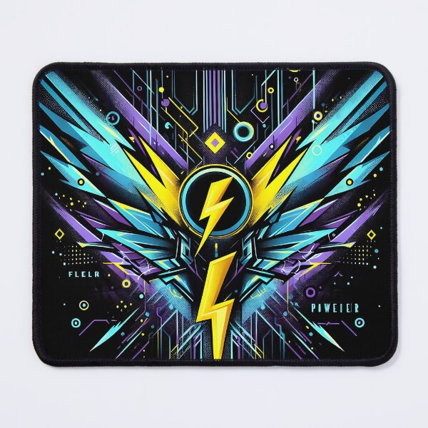 Item preview, Cyberpunk Lightning Bolt - Futuristic Tech Wings Neon Aesthetic designed and sold by VA Design.