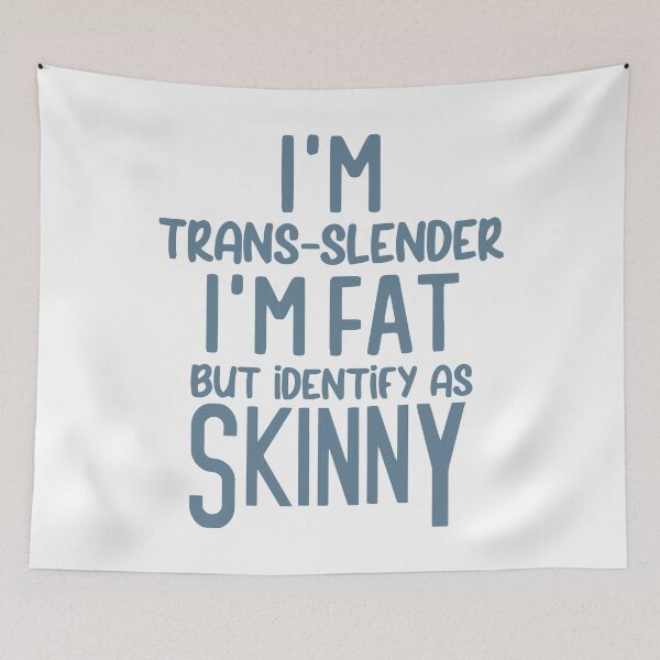 Item preview, Trans-Slender: I Identify as Skinny designed and sold by Angry Swan Designs.