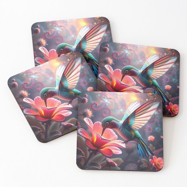 Item preview, Psychedelic Hummingbird Drinking Nectar designed and sold by DMT-FM.
