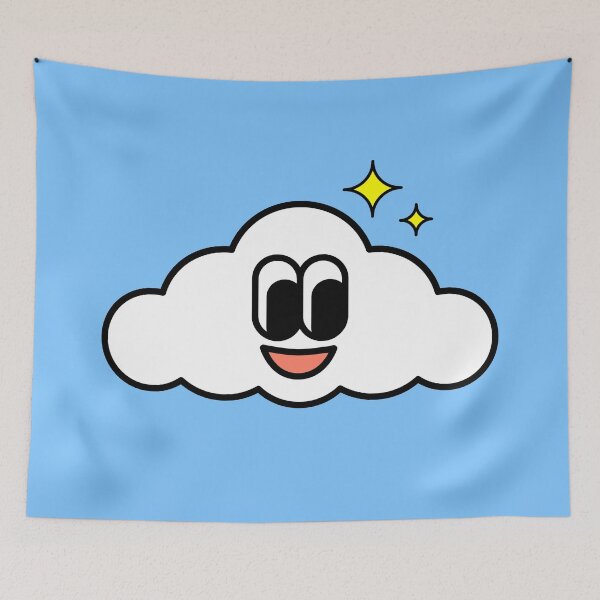 Item preview, Flat Design Illustration with Character Fun Cloud designed and sold by AlginaPugachova.