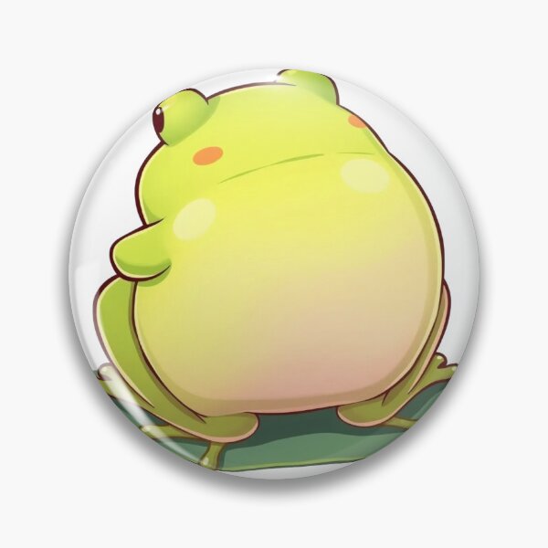 Item preview, Kawaii Frog Butt Sticker – Cute & Chubby on Lily Pad designed and sold by Gscode.