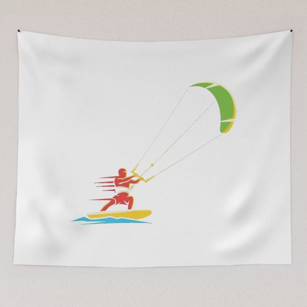 Item preview, Vibrant Kiteboarding Illustration – High-Energy Water Sport Graphic designed and sold by Cloud-Riders.