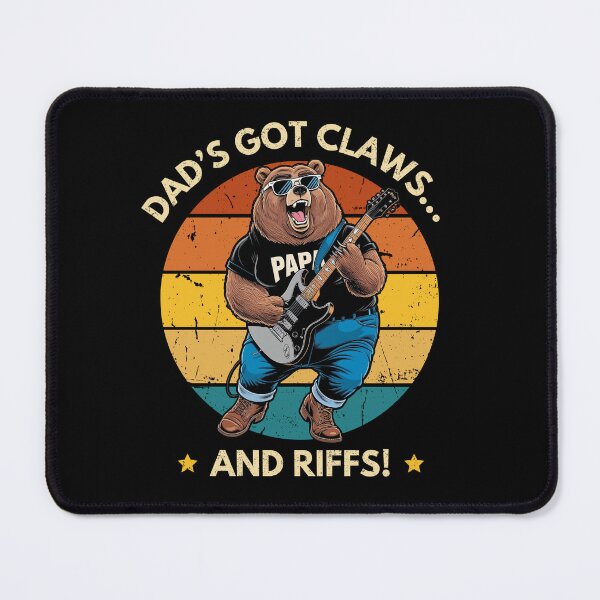 Artikelvorschau, Dad’s Got Claws and Riffs – Lustige Papa-Bär-Rockgitarre entworfen und verkauft von idy-zone.
