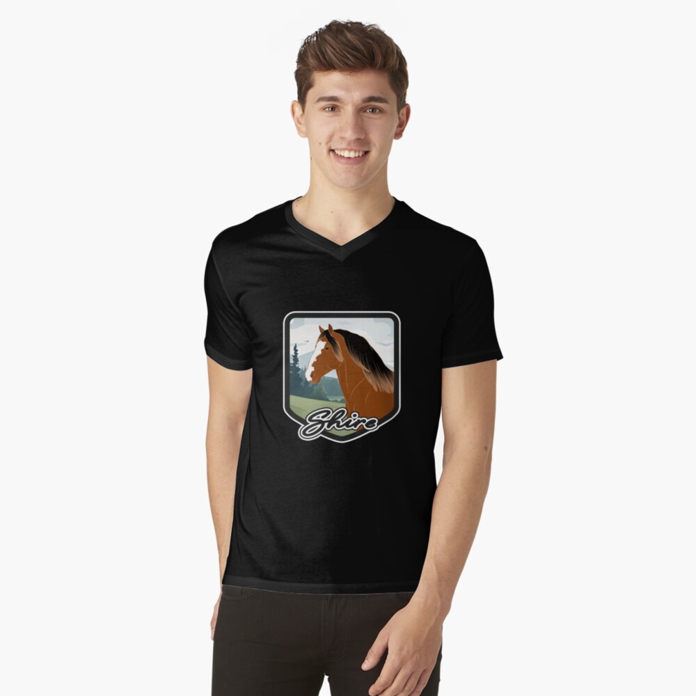 Aperçu de l'œuvre T-shirt col V créée et vendue par WebEquitation.