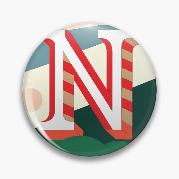 Item preview, N Stylized Block Letters Geometric Backgrounds Colorful Art designed and sold by ART ATTACK ZONE.