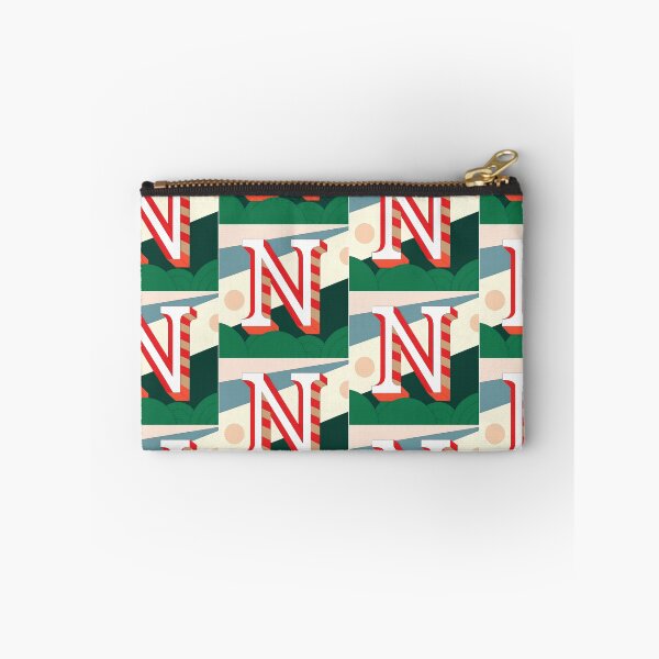 Item preview, N Stylized Block Letters Geometric Backgrounds Colorful Art designed and sold by ART ATTACK ZONE.