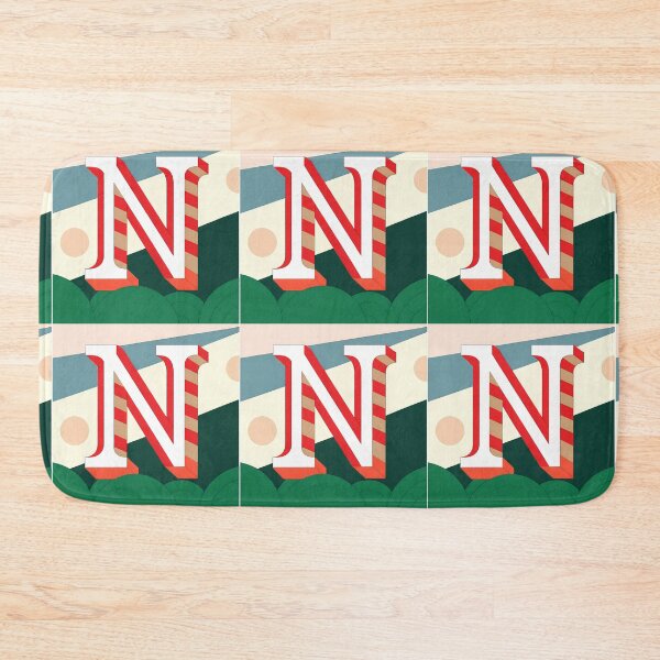 Item preview, N Stylized Block Letters Geometric Backgrounds Colorful Art designed and sold by ART ATTACK ZONE.