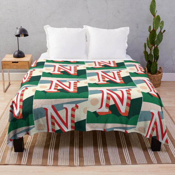 Item preview, N Stylized Block Letters Geometric Backgrounds Colorful Art designed and sold by ART ATTACK ZONE.