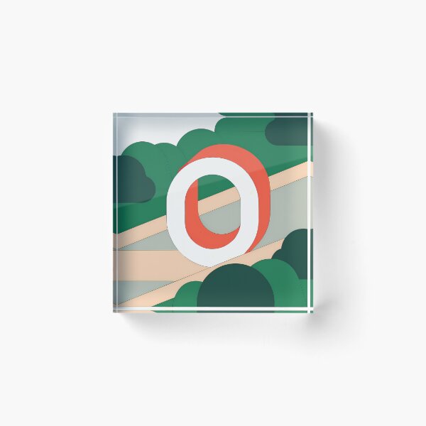Item preview, O Stylized Block Letters Geometric Backgrounds Colorful Art designed and sold by ART ATTACK ZONE.