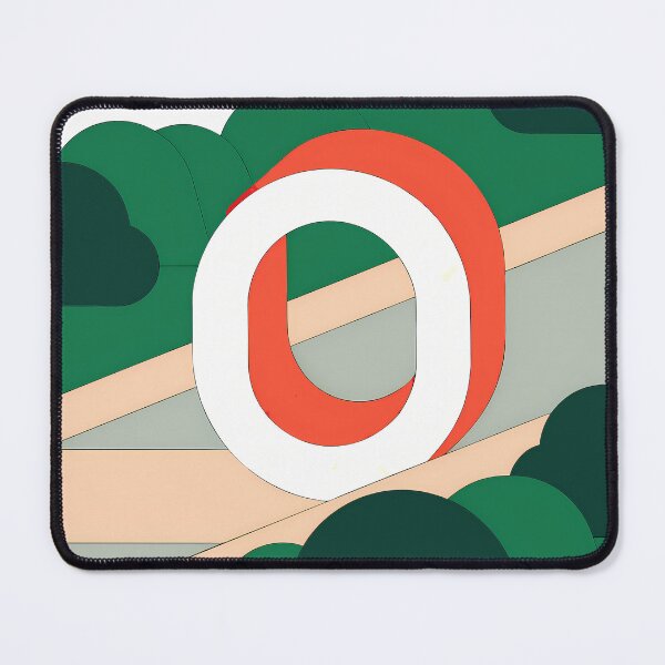 Item preview, O Stylized Block Letters Geometric Backgrounds Colorful Art designed and sold by ART ATTACK ZONE.