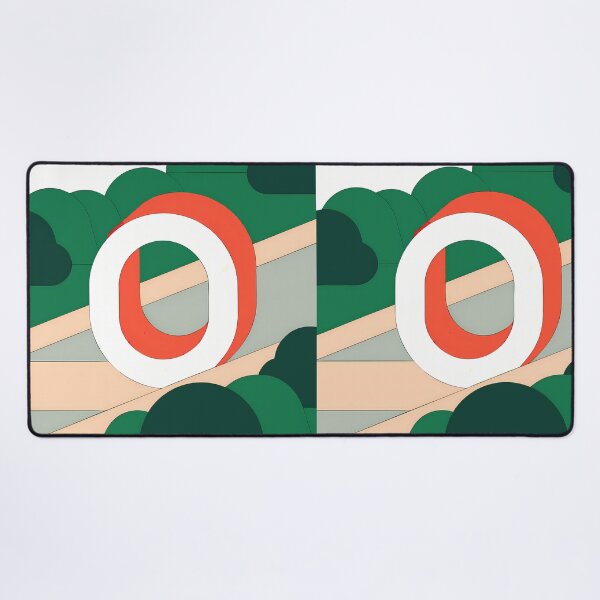 Item preview, O Stylized Block Letters Geometric Backgrounds Colorful Art designed and sold by ART ATTACK ZONE.